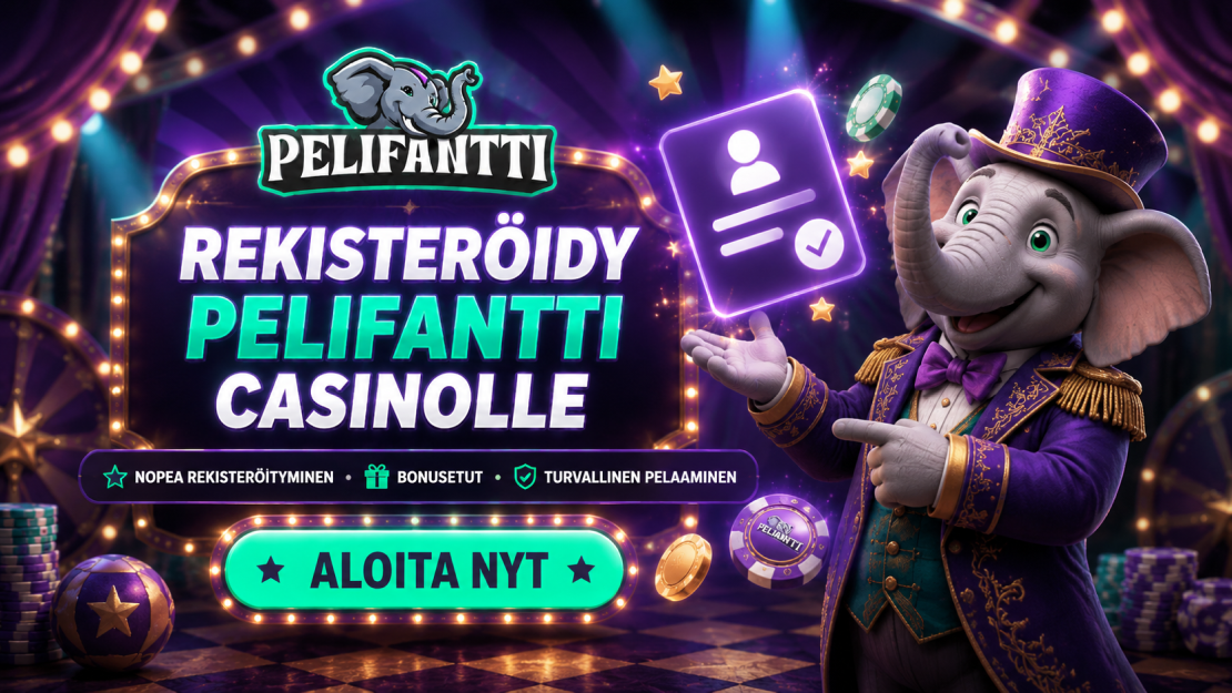 Pelifantti rekisteröityminen ja kirjautuminen